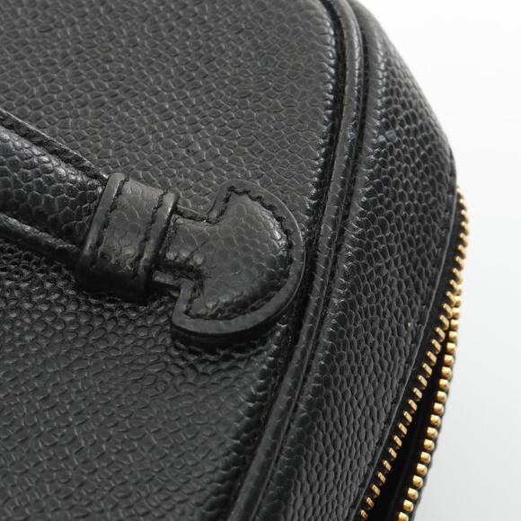 CHANEL Black Caviar Leather Logo Vanity Bag - Picture 9 of 11